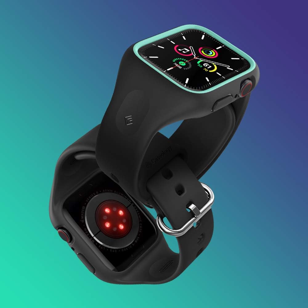 Caseology Nano Pop case with Band for Apple Watch Case for 40mm Series 6 (2020) SE (2022/2020) 5 (2019) 4 (2018) - Prune Charcoal