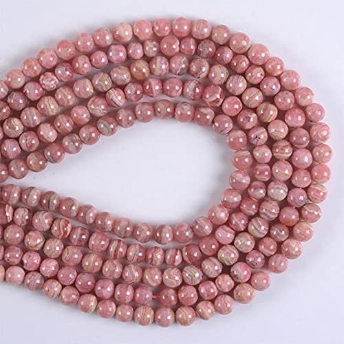 Rhodochrosite d'Argentine naturelle de qualité supérieure perles 6mm LKBEADS