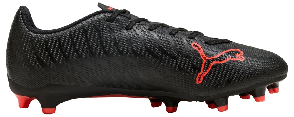 PUMA Buty piłkarskie unisex Ultra 6 Play FG/AG, czarne, czerwone, 40 EU, Puma Czarny PUMA czerwony, 41 EU