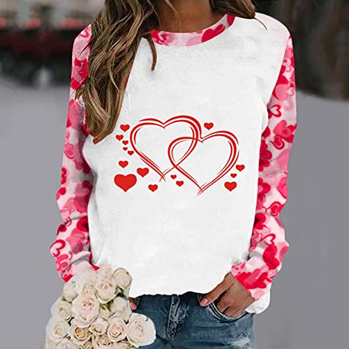 Goddess Accent Womens Valentine's Day Aztec Vintage Geometric Graphic Round Neck Tees Pullover T-Shirt Casual Shirts Long Sleeve Ethnic Western Graphic Printed Oversized Tops Sweatshirt #TOP2