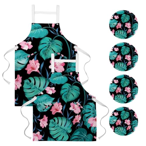 Lot de 2 tabliers de cuisine au motif d'été pour illuminer votre foyer