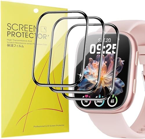 Lamshaw Protector de pantalla compatible con para Mingtawn T8 Smartwatch 1,83 Pulgadas HD, transparente, flexible, protector de pantalla de TPU (3Piezas)