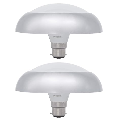 Philips Deco Ring Base B22 10-Watt LED Bulb (Pack of 2, Cool Day Light)