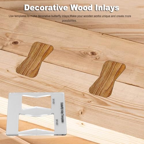 Professionelle Schmetterlings-Inlay-Schablone für Holzbearbeitung und Holzreparatur, Fräser-Set mit dekorativen Holzverbindungen, Möbelreparatur Werkzeuge Zubehör