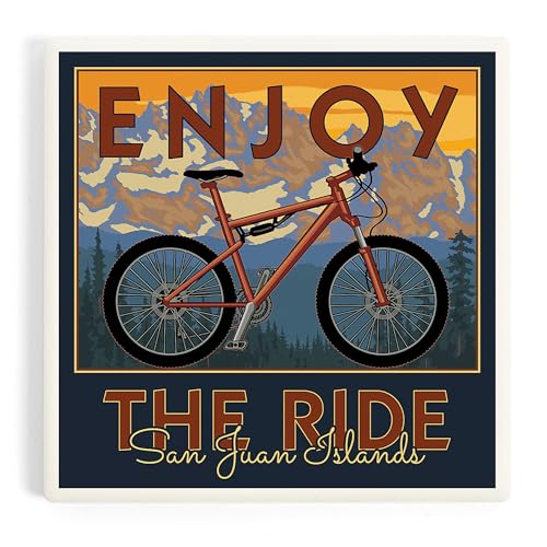 Lantern Press San Juan Islands Mountain Bike Coaster