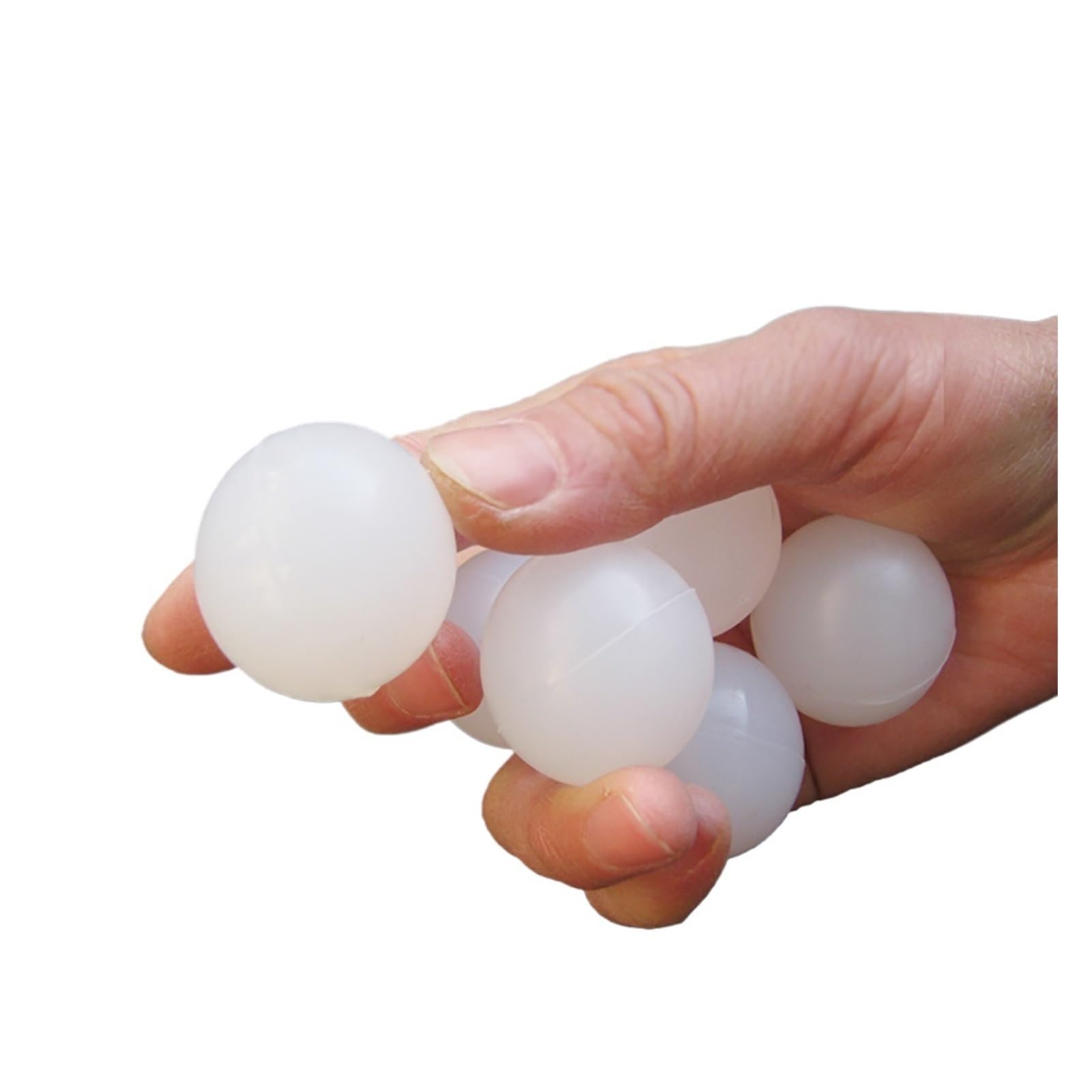 1-100 szt. Białe kulki z litego silikonu 1-70 mm okrągłe gumowe kulki uszczelniające(50mmx10pcs)