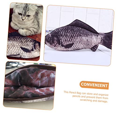 Trousse à crayons forme de poisson SHINEOFI : rangez vos stylos et stimulez votre chat