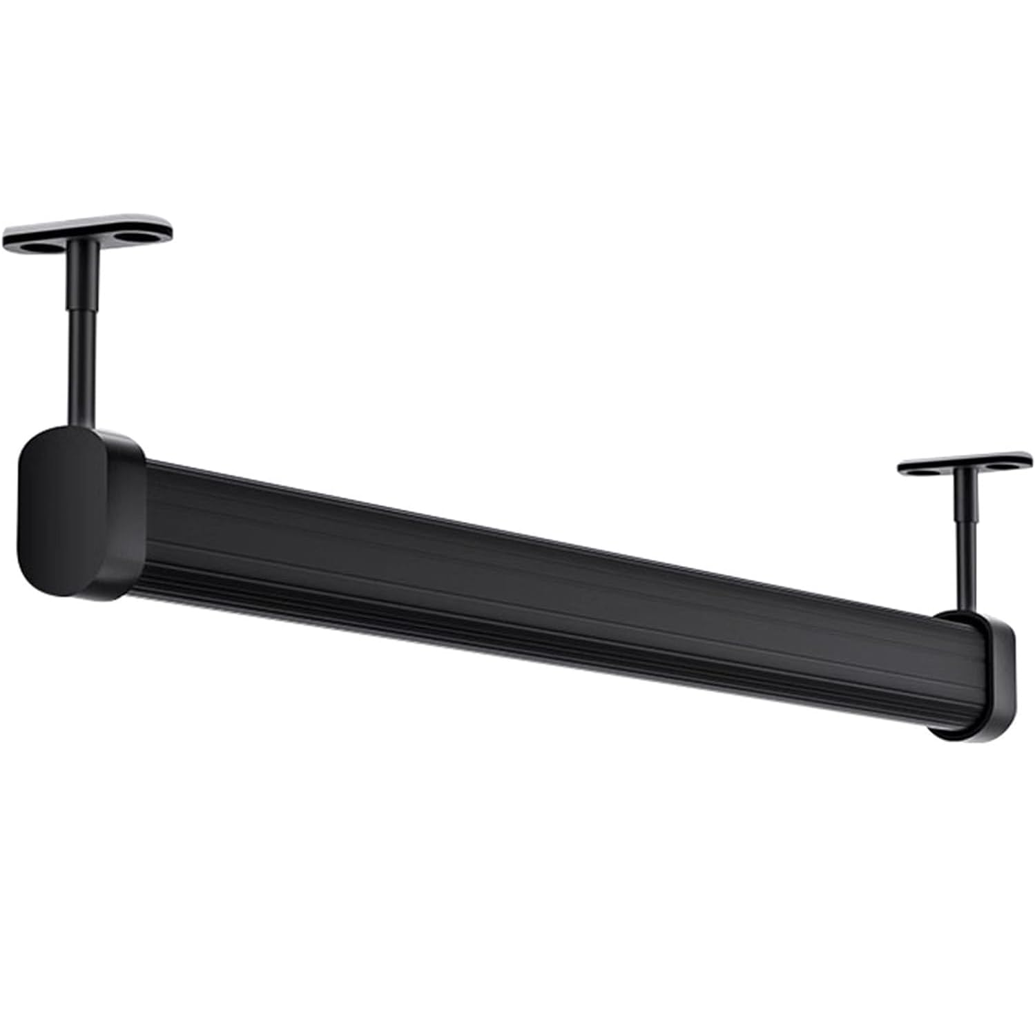 Top Mounted Closet Rod,Heavy Duty Closet Rod Ceiling Mount,35 55 75 95 125 145 155 Cm Long for Cloakroom Shower Balcony,Black,100cm/39.4in