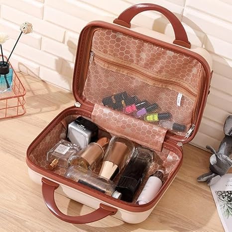KRESHU- Bear Portable Makeup Case, Cosmetic Carrying Case Travel Beauty Case Fashionable Students Kids Water Proof Cosmetic Travel Case,(Pack of 1) 4
