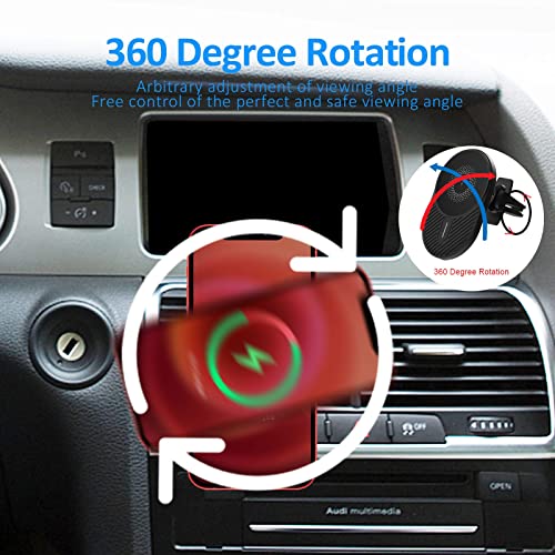 Magnetic Wireless Car Charger Vent Mount for Mag-Safe iPhone 15 14 13 12 11 Plus Pro Max Mini Magnet Car Charger 15W Mag Safe Phone Holder Stand Wireless Charging Air Vent Mount Charger - Thumbnail 5