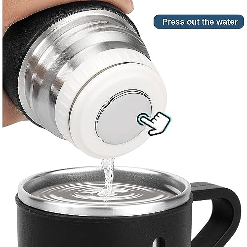 Image of Steel Vacuum Flask Set with Stainless Steel Cups Combo 500ml Keeps HOT Cold Ideal Gift for Winter Housewarming Random Color