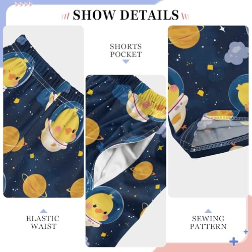 ALAZA Chicken Astronaut Solar System Pajama Lounge Pants Long Sleep Pajama Bottoms with Pockets4