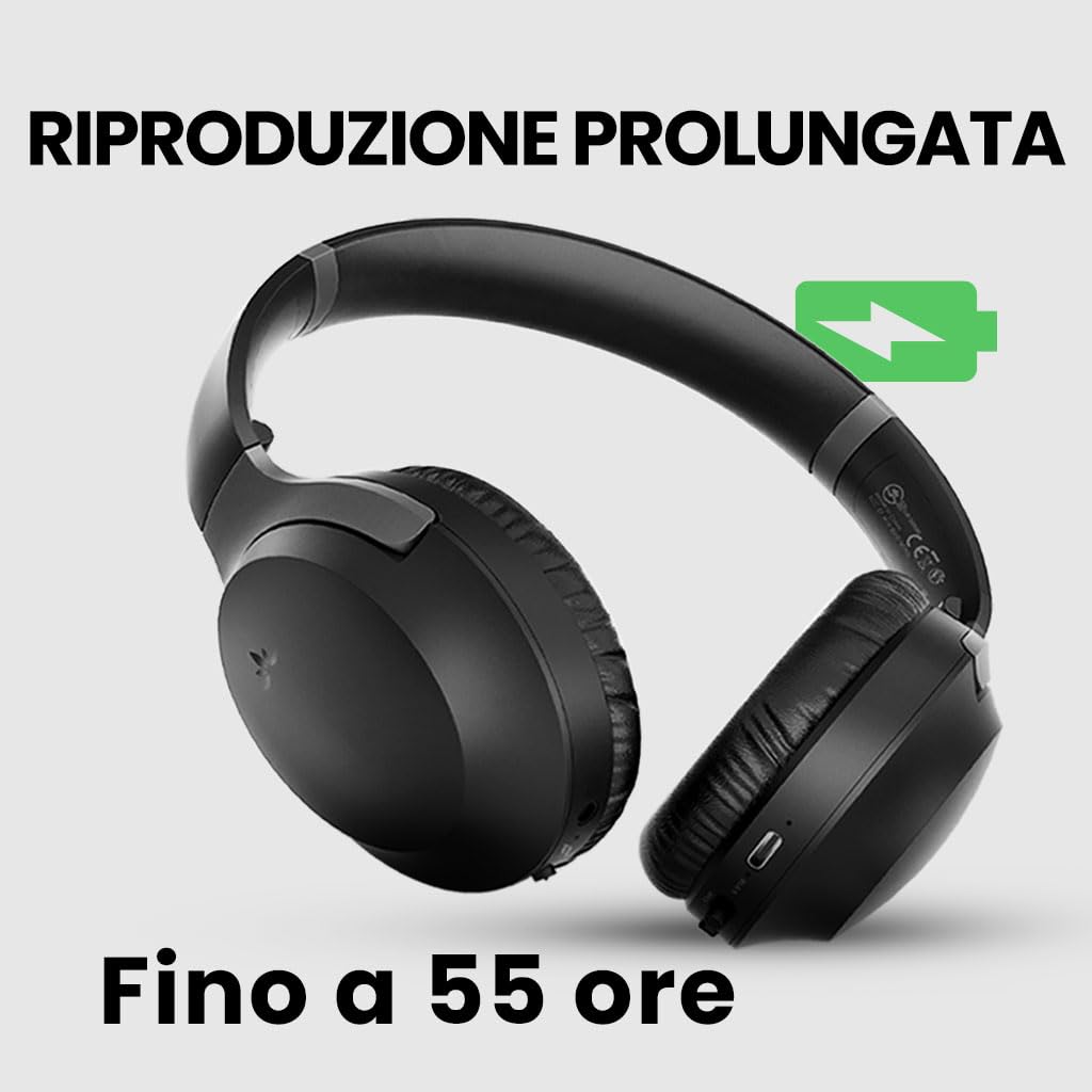 Avantalk Aria 3 - Multifunzione Cuffie Bluetooth & Headset wireless 2-in-1, Doppia Connessione (PC & Telefono), Microfono con antirumore, Voce Chiara per Chiamate e Musica, 55 ore, Comfort Elevato