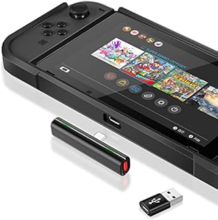 Switch Bluetooth Adapter with PD Fast Charging, ID CHINSION Dual Bluetooth 5.0 Audio Transmitter for Nintendo Switch with Protective Case Compatible with Bluetooth Headphones