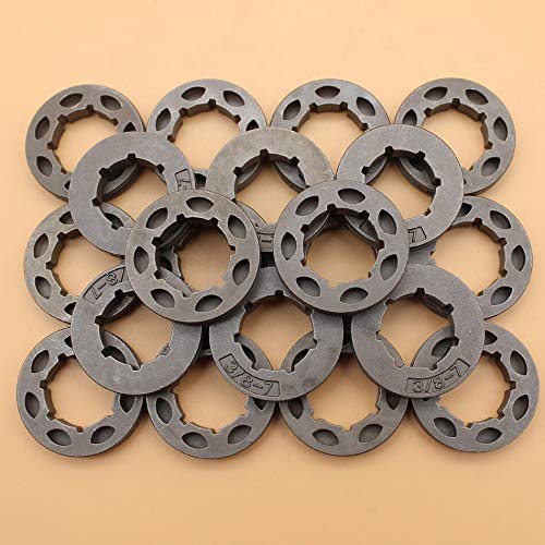 20 unids/lote 3/8 "7T cadena impulsión embrague llanta piñón ajuste para Husqvarna 50 51 55 254 154 socio 350 351 motosierra