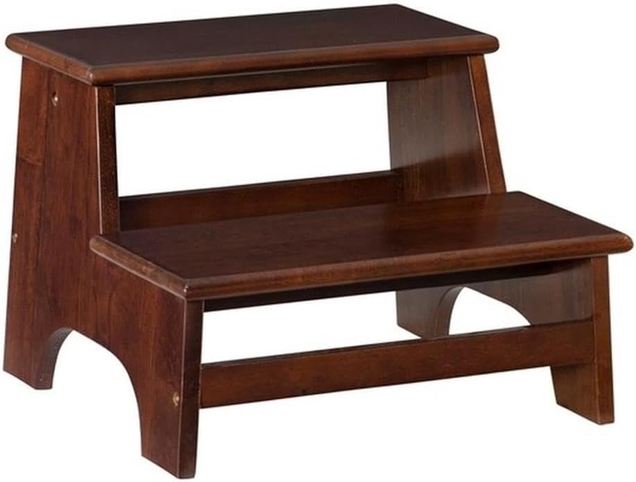Powell Linon Tyler Wood Bed Step Stool in Espresso
