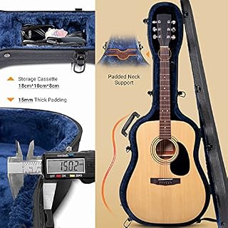 CAHAYA Étui pour Guitare Acoustique Etui de Guitare Noir Étui Rigide étanche en ABS Rembourrage de 1,5 cm d’épaisseur… - Les Beatles, Paul McCartney, John Lennon, RIngo Starr, George Harrison CAHAYA Étui pour Guitare Acoustique Etui de Guitare Noir Étui Rigide étanche en ABS Rembourrage de 1,5 cm d'épaisseur… – Image 5