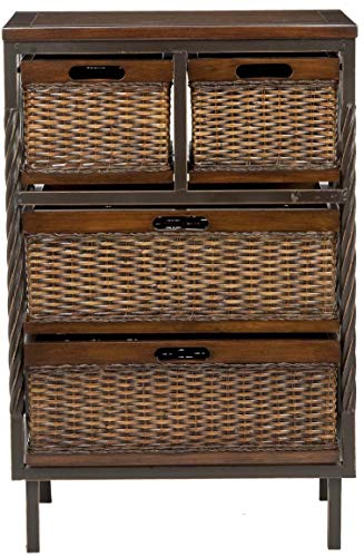 Safavieh American Homes Collection Andrew Dark Teak 4-Drawer Storage Cabinet #TOP1