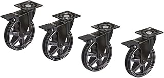 4 Pack Richelieu RH875020290290 Swivel with Brake Wheel Design Caster (50 kg per Caster) - Rustic Iron