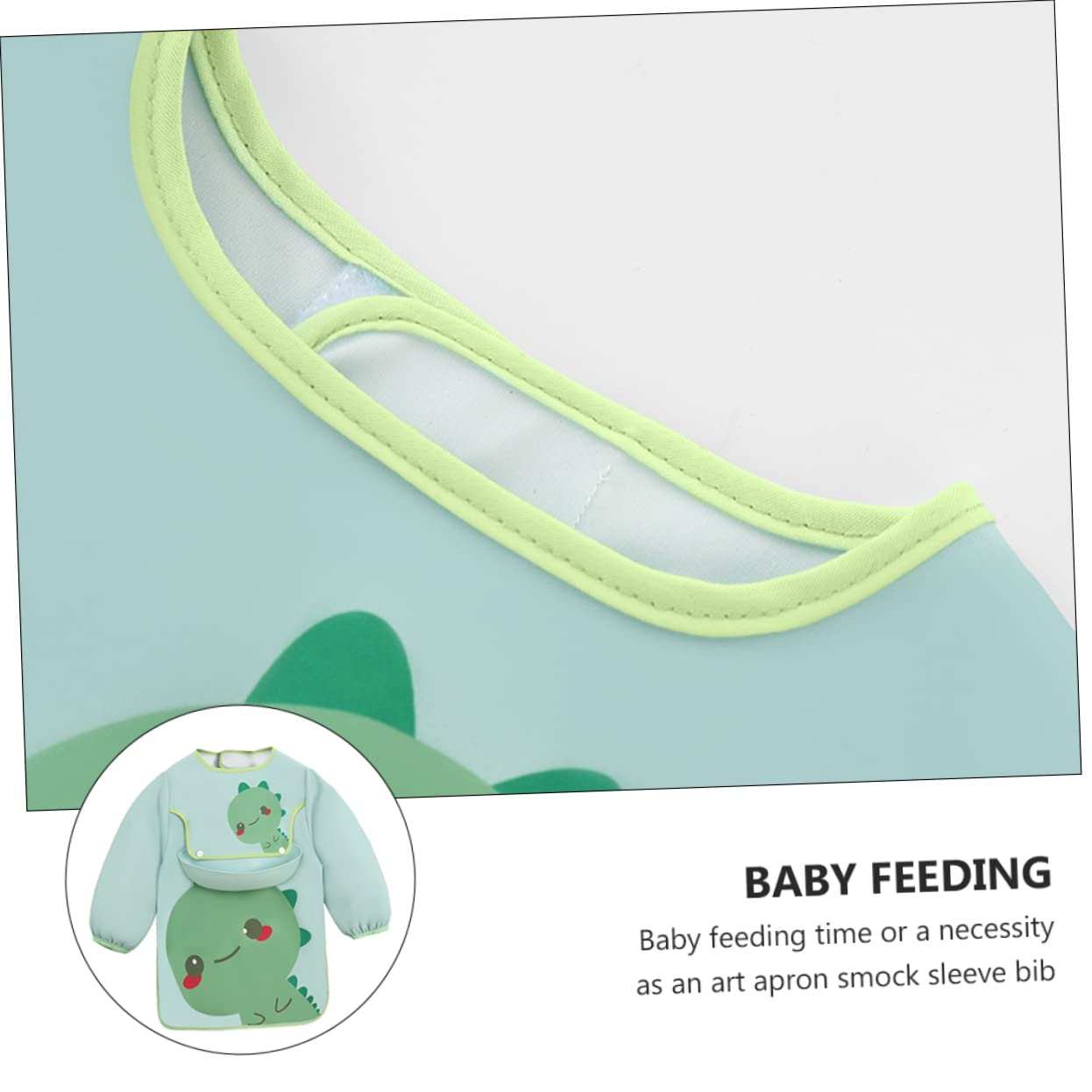 Toyvian 2 Pezzi Pratico Manica Lunga Pasto Cartone Animato Infantile Stampa Con Arte Bambini Grembiule Alimentazione Abbigliamento Bambino Mangiare Pittura Bambino Adorabile Grembiuli