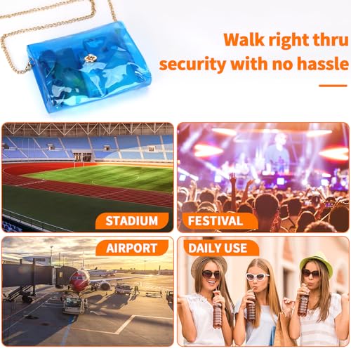 Image of HAOGUAGUA Clear Purse for Women, Clear Bag Stadium Approved, See Through Clear Handbag for Concerts Sports Events