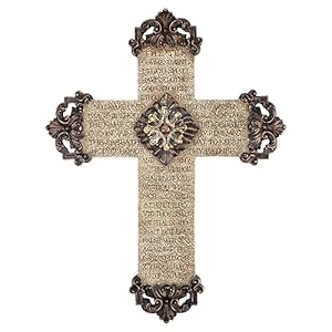 Chostky Croix murale à suspendre en forme de croix catholique – 30,5 cm – Décoration murale chrétienne – Cadeau de confirmation de baptême chrétien – Cadeau pour la décoration murale de la maison –