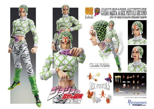 Medicos Jojo's Bizarre Adventure: Part 5--Golden Wind: Guido Mista And Sex Pistols Second Super Action Statue #TOP5