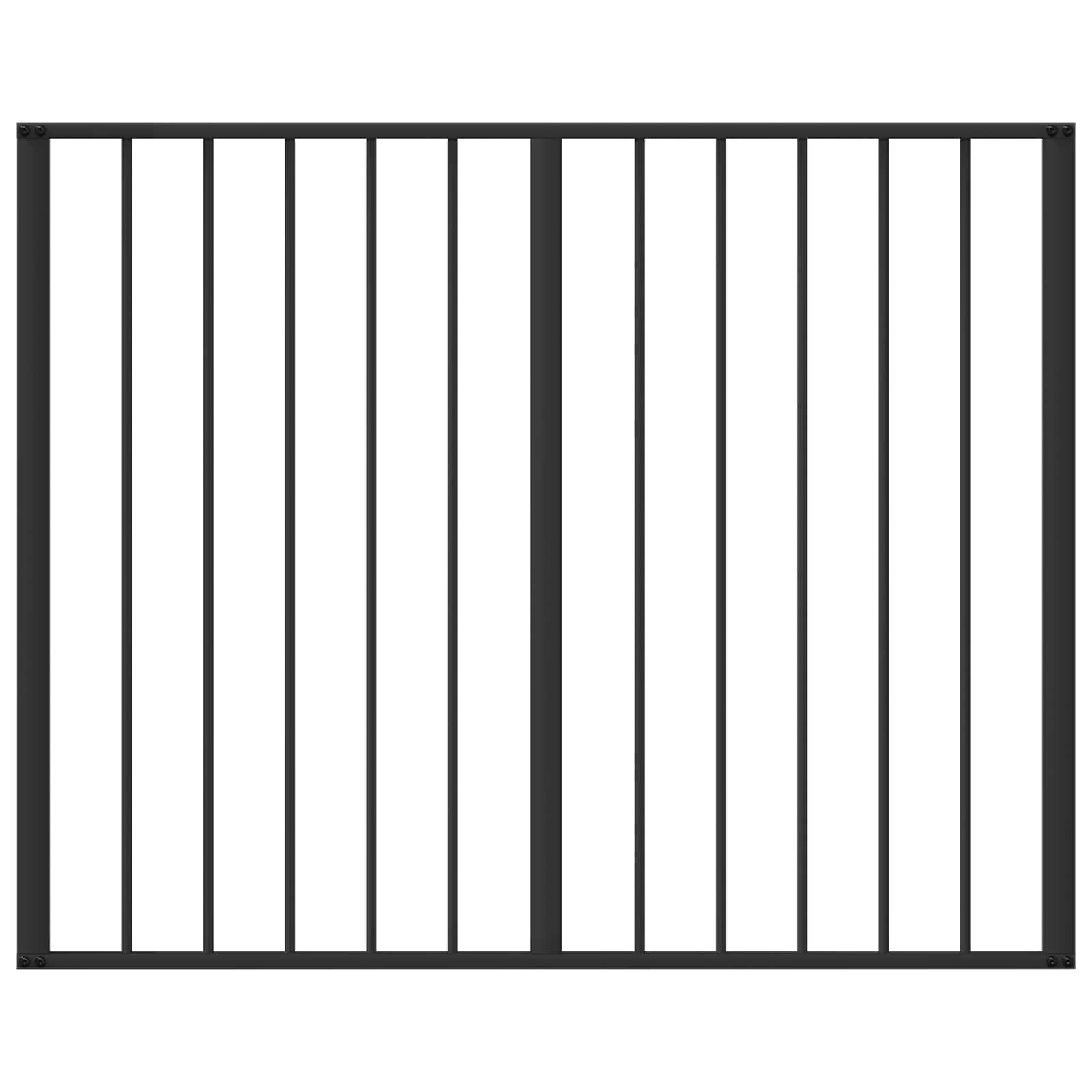 Portería para perros de acero galvanizado, 4 unidades, color negro, 100 x 80 cm, plegable y modular, protección segura para cachorros y perros, versátil como parque infantil, rejilla, valla