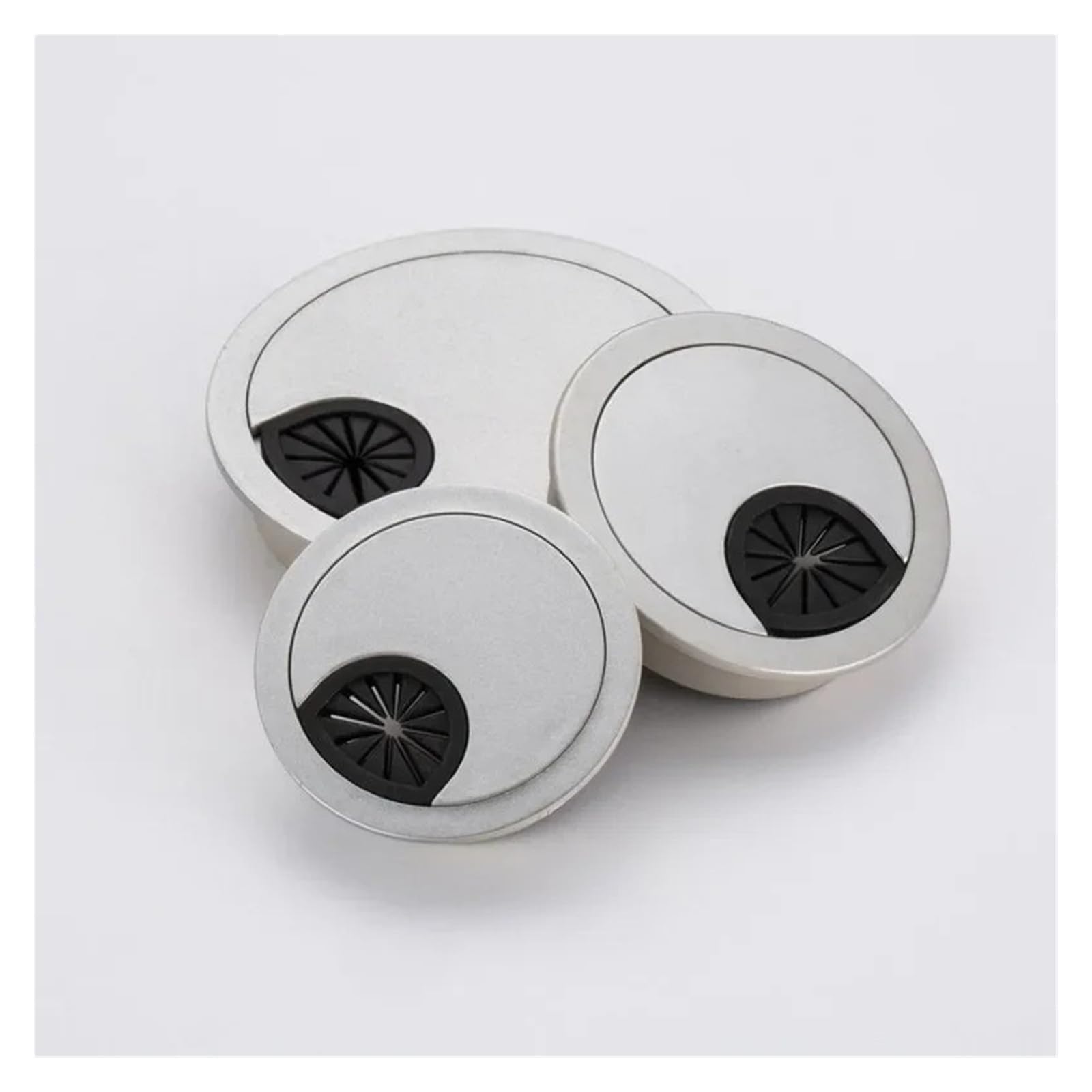 1-10 coperture per fori in lega di zinco, porta di uscita da 50/53/60/80 mm per tavolo computer scrivania PC, supporto per cavo rotondo (60 mm, 5 pezzi)