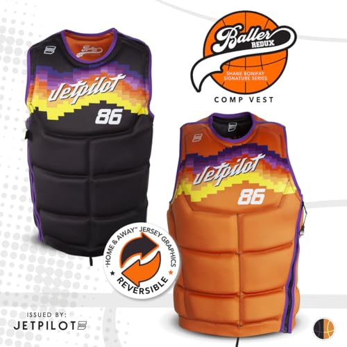 Jetpilot Bonifay Baller Neoprene Reversible Neoprene Comp Vest (BLK/PHX, X-Large) by Jetpilot - Image 2