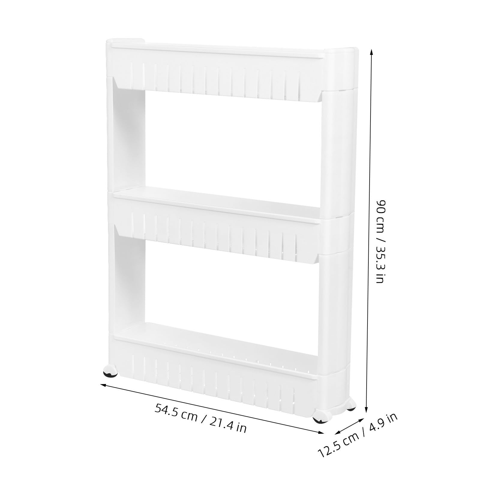 TOYANDONA Estante de Almacenamiento para Hueco de Refrigerador de 3 Niveles