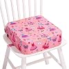 Child Seat Raiser Chair Portable Non-Slip Seat Cushion Children Washable Seat Raiser Children's Chair with 2 Seat Belts Dismountable Chair Raiser Child Princess Pink