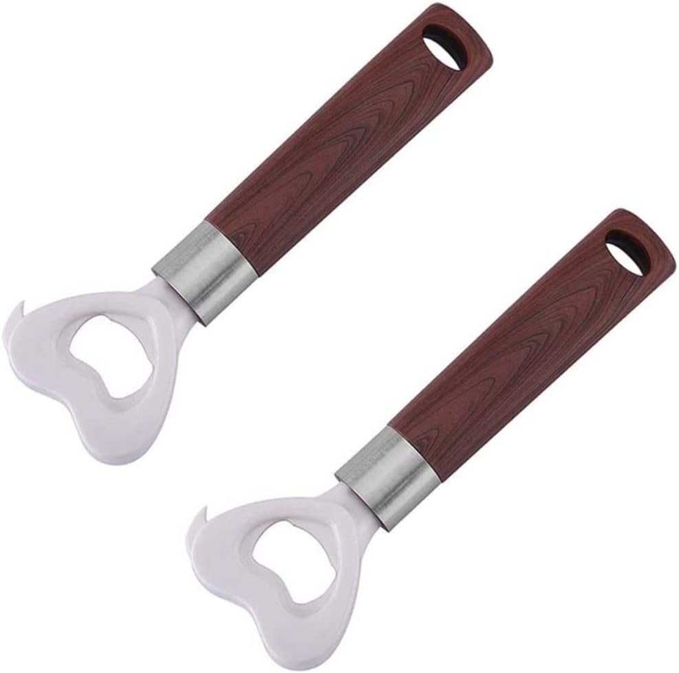 2pcs Handle Bottle Safety Jar Opener Stainless Steel Jar Opener Beer Opener Bottle Openers Canning Jar Opener Manual Can Opener Stainless Steel Can Opener Multifunction Wine Set