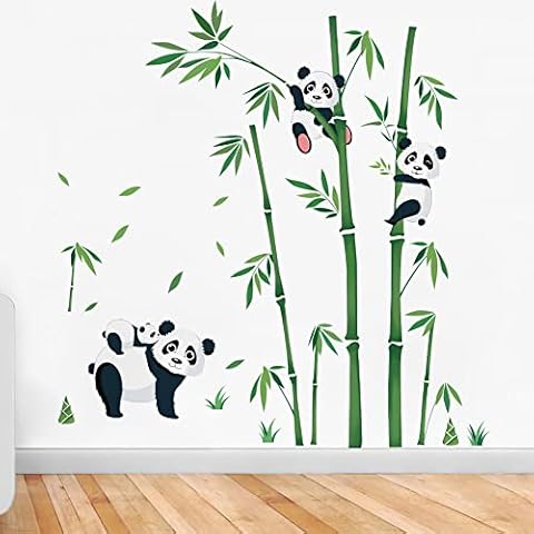 Runtoo Pegatinas de pared de animales de panda Cover