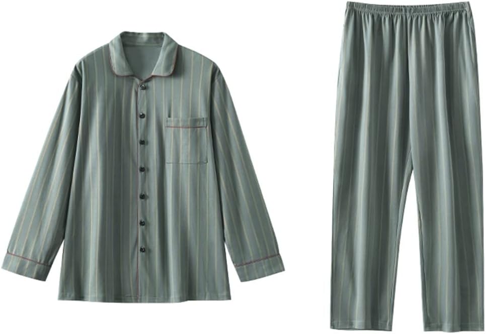 Pajamas spring and autumn models cotton long-sleeved home clothes men's and winter thin section
