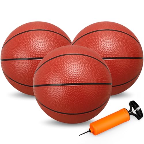 Image of LNCOJOLM 9.8 inchBasketball Ball for Kids Teens, Soft Ball for Basketball Hoop, Size 7 PVC Waterproof Balls for Swimming Pool, Sports Toy for Indoor Outdoor Water Games Pool Summer Party