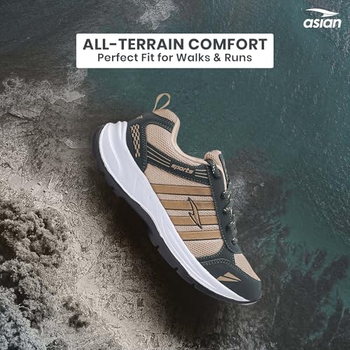 Image of ASIAN Wonder-21 Men's Running Shoes | Lace-Up Shoes with Lightweight Mesh Upper | Cushioned Comfort & Durable Grip for Daily Use