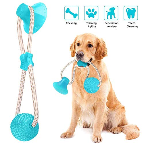 VZATT Jouet Chien, Jouet à MâCher pour Chien, Jouet Chien Ventouse, Multifonction Animal De Compagnie Molaire, Jouet pour Chien avec Fonction De Soin des Dents, pour MâCher,Nettoyage des Dents,Jouer