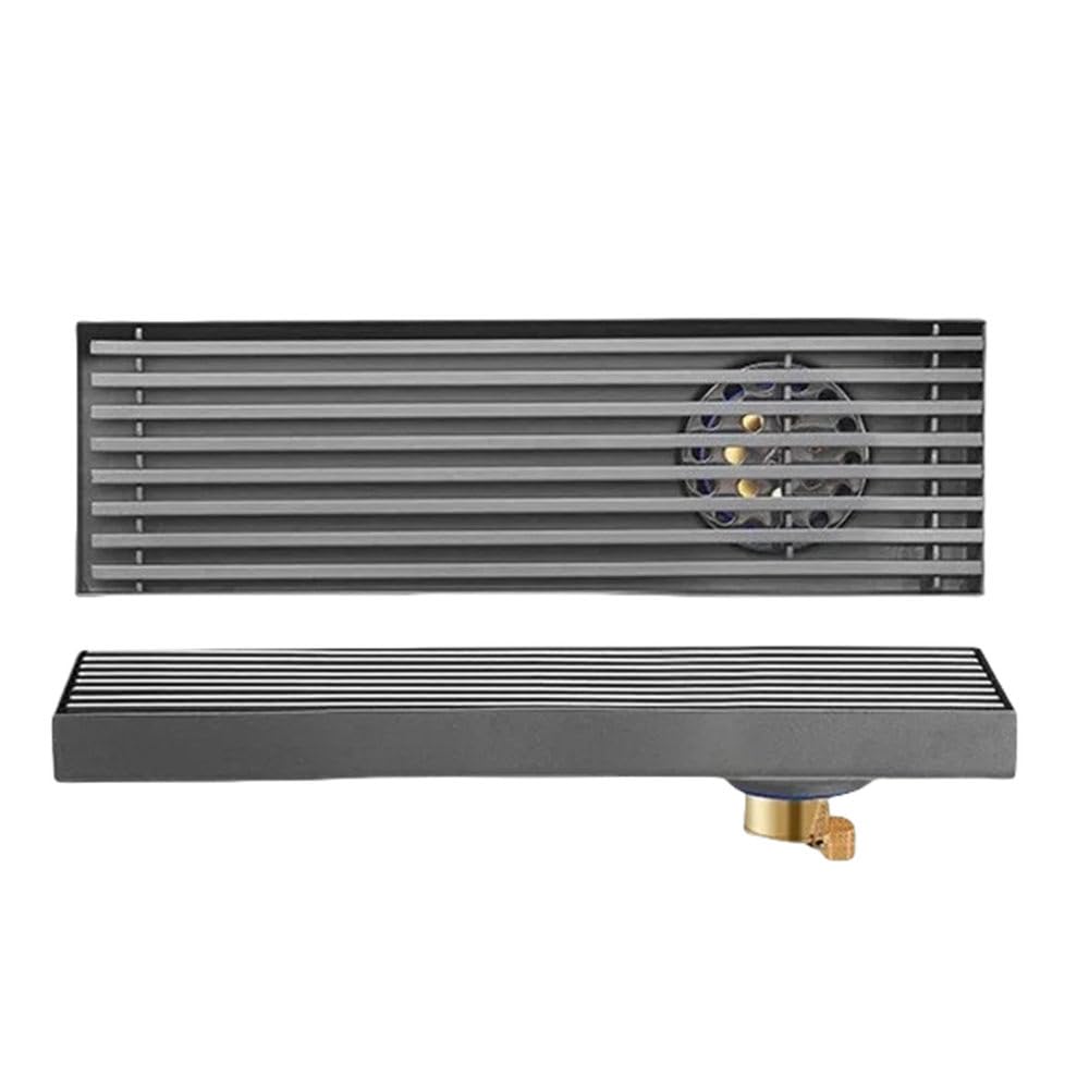 Desagüe de Ducha Rectangular de Gran Capacidad para baño, de Acero Inoxidable 304, antiolor, con núcleo de Cobre, 70 cm, 1 Unidad, 60 cm, 1 Unidad,60cm.-1PC