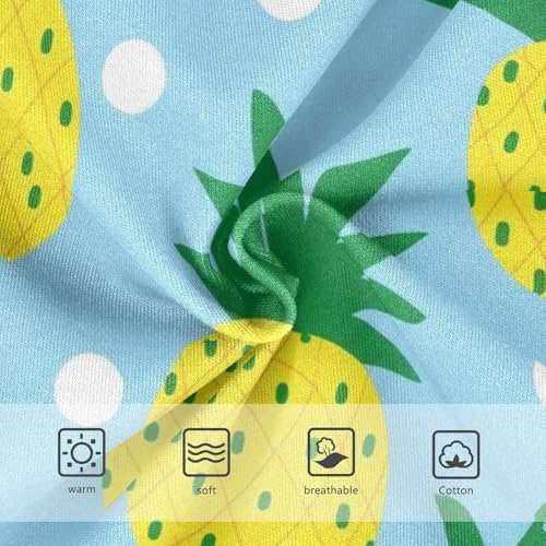 Yellow Pineapples Light Blue Toddler Girls Underwear 2t Cotton Cute Panties Girl Aesthetic Kids Briefs Undies3