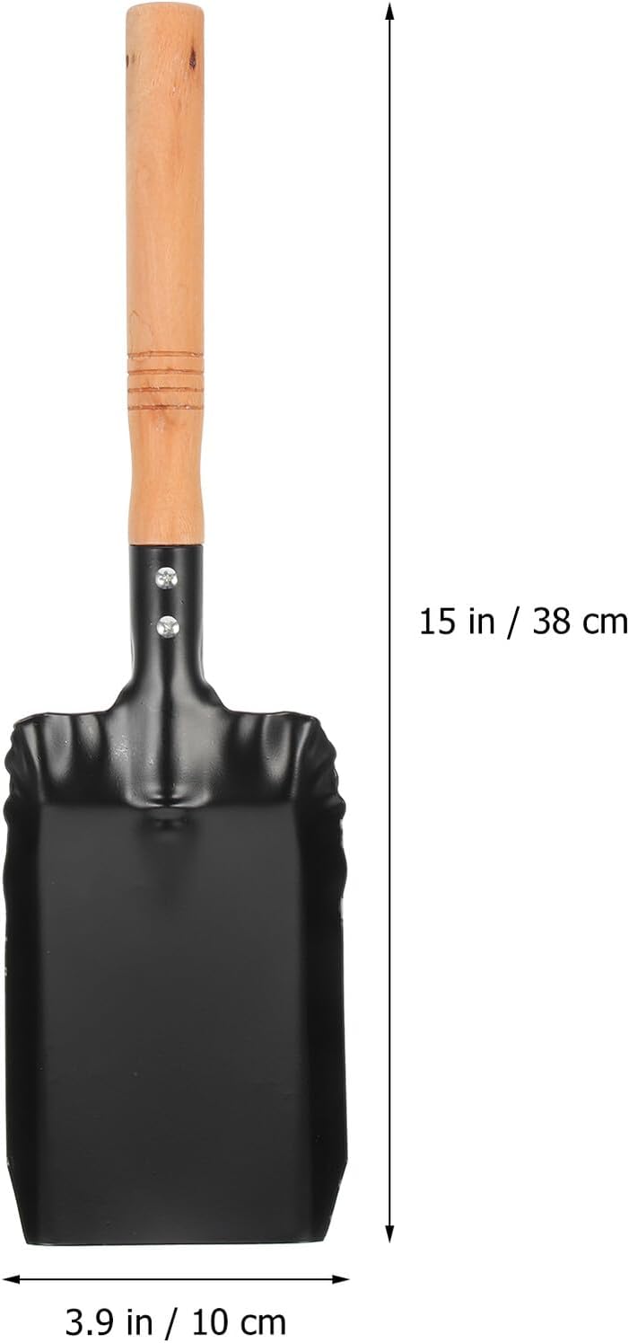 4pcs Fireplace Ash Shovels Small Iron Fire Pit Shovel Multifunctional Scooping Ash Spades for Home Stove and Pet Waste Cleaning
