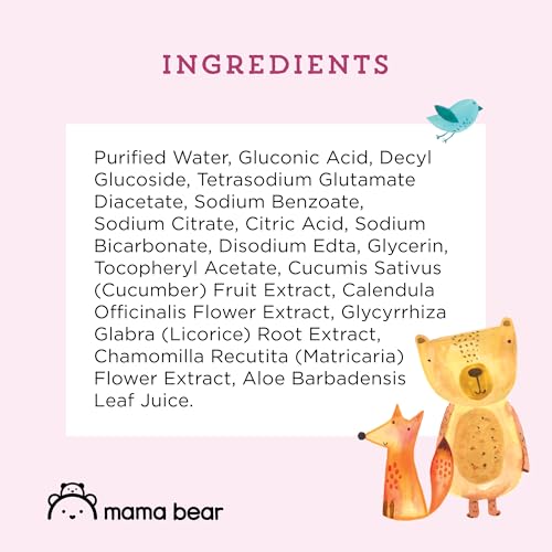 amazon brand - mama bear baby hand amp face wipes unscented 180 count 9 packs of 20