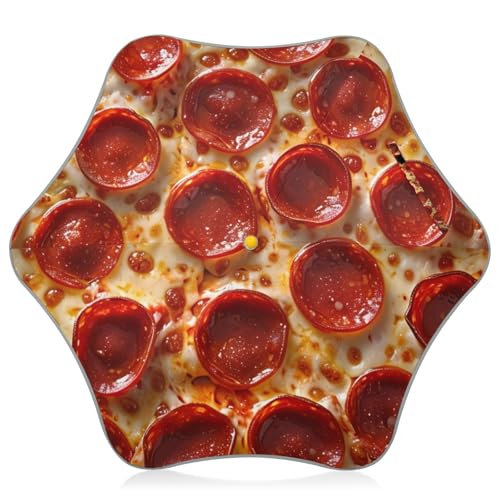 Parapluie pour enfants GAIREG Pizza Pepperoni avec poignée en J pour filles