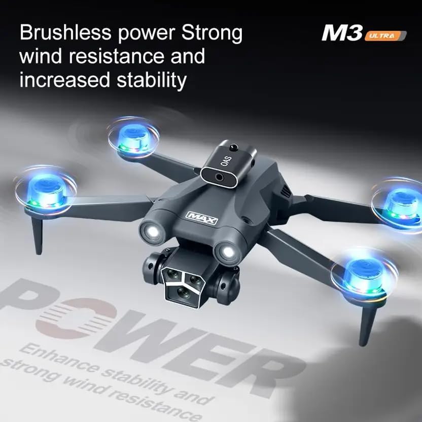 Image of M3 Ultra Drone with Gimbal Camera & Remote Screen | Easy-Control for Kids & First-Time Flyers | Stable Flight, One-Key Takeoff, Foldable Beginner Drone