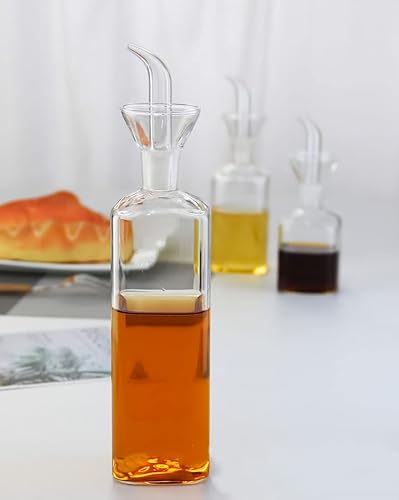 Miniatura 7 de JWCBDY Dispensador de aceite de oliva de vidrio, no necesita embudo, botella de aceite fácil de rellenar con vertedores, botella dispensadora de