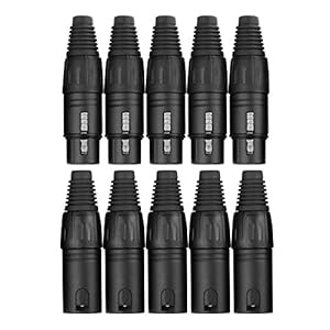 Pronomic XFXM PLUG Black XLR stekkerset female/male – 2 x set van 5 stuks