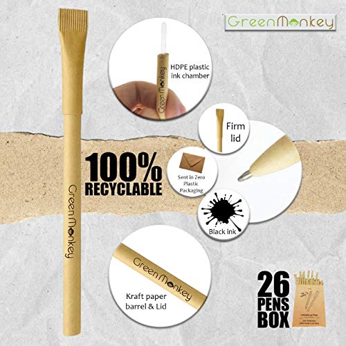 Penne ecologiche, confezione da 26 pezzi, in