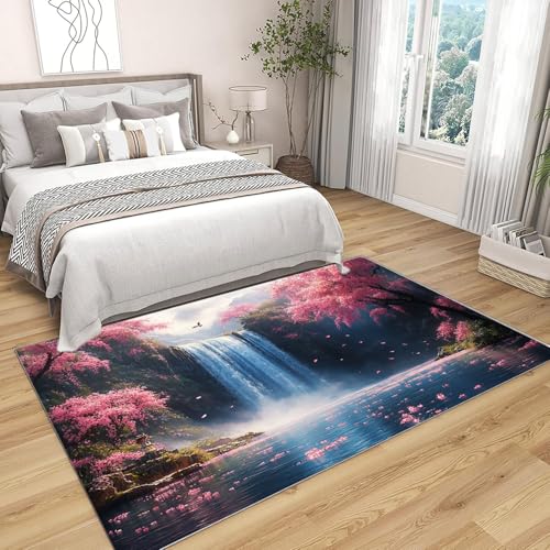 Tapis de cuisine fleur violette effet 3D pour protéger le sol avec style - 4