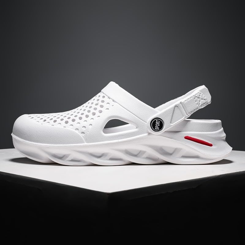 Image of SECHRITE Clogs for Men Slip on Rubber Clogs Summer Water Shoes Gardening Shoes