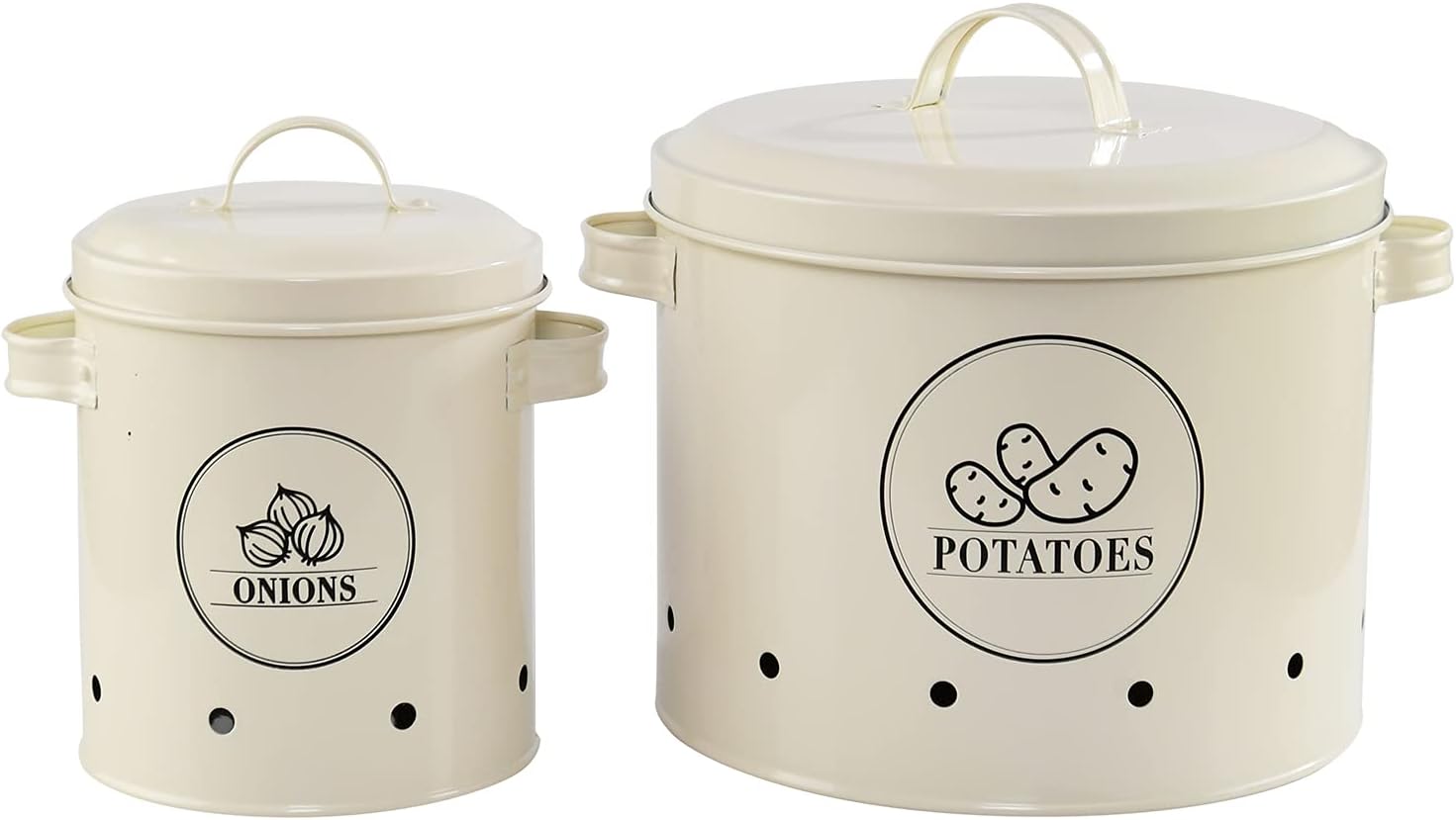HOMEX Canister Set for Kitchen Counter, Potato and Onion